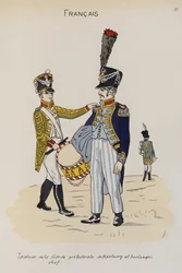 Um baterista e mestre Baker da Guarda da Prefeitura de Hamburgo, c.1806