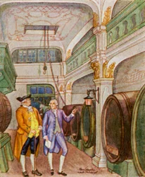 Weinkellerei / Adega (litografia a cores)