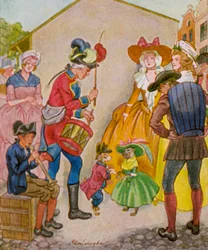 Jahrmarkt / Feira (litografia a cores)