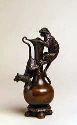 Perseguição de gatos (bronze)