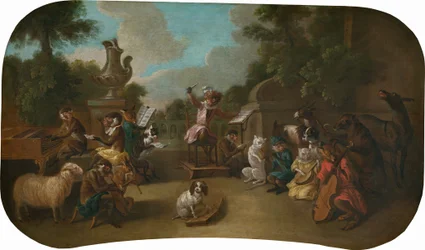 Singerie: O Concerto, c.1739 (óleo sobre tela)