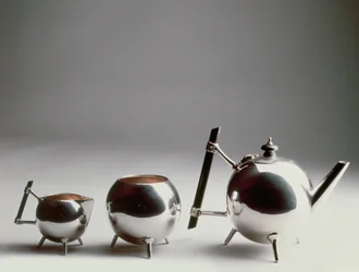 Jogo de chá fabricado pela Elkington & Company, c.1925 (galvanoplastia)