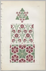 A arte do design decorativo: com um apêndice, dando as horas do dia em que as flores abrem, publicado pela Day & Son, Londres, 1862