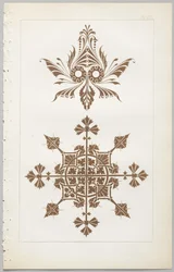 A arte do design decorativo: com um apêndice, dando as horas do dia em que as flores abrem, publicado pela Day & Son, Londres, 1862