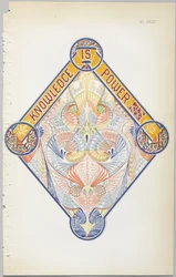 A arte do design decorativo: com um apêndice, dando as horas do dia em que as flores abrem, publicado pela Day & Son, Londres, 1862