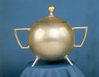Tigela de duas mãos com tampa articulada (galvaniza)