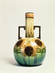 Vaso, decorado por Clarissa Ault, c.1890