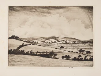 Um vale em South Downs, pub. 1925.