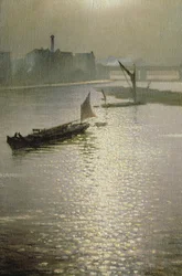 Da Ponte de Waterloo: Sun Bursting através do nevoeiro, c.1924