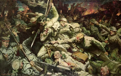 Os galeses no bosque de Mametz (óleo sobre tela)