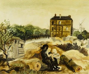The Little Brown House, Passy, c.1928 (óleo sobre tela)