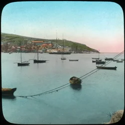 Polruan de Fowey, Cornualha, final do século XIX ou início do século XX.