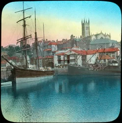 O porto, Penzance, Cornualha, final do século XIX ou início do século XX