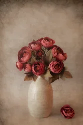 Flores vermelhas melancólicas