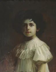 Retrato como uma criança de Yolande Louise de Savoy, c.1910