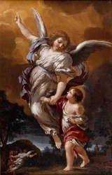 O anjo da guarda depois de Pietro da Cortona