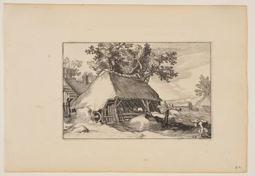 Um celeiro, de Paisagens (Verscheyden aerdige Lanthuysen...)