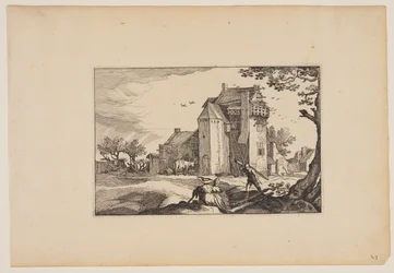 Quinta com pombais, de Paisagens (Verscheyden aerdige Lanthuysen...)