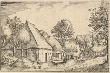 Farmyard, placa 5 das cidades de Regiunculae e vários Ducados de Brabant, ca. 1610