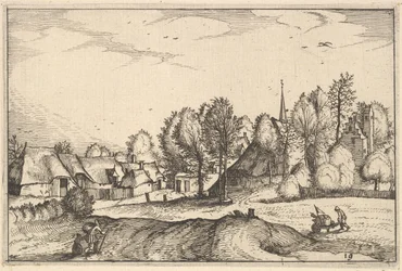Estrada para uma vila, placa 19 das cidades de Regiunculae e vários Ducados de Brabante, ca. 1610