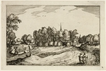 Um convento, placa treze depois de Quadros de quintas, casas de campo e aldeias rústicas (Praediorum villarum et rusticarum casularum icones)