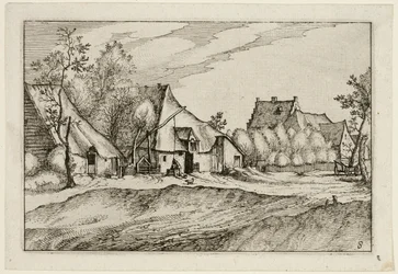 Quintas numa Aldeia, Prato oito depois de Fotos de Quintas, Casas de Campo e Aldeias Rústicas (Praediorum villarum et rusticarum casularum icones)