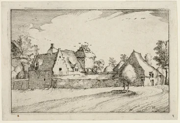 Quinta murada, placa onze depois de Quadros de quintas, casas de campo e aldeias rústicas (Praediorum villarum et rusticarum casularum icones)