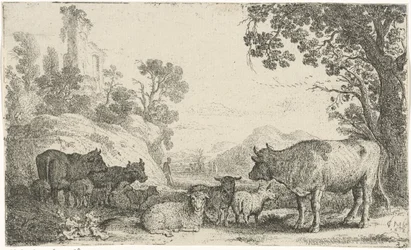 paisagem com gado