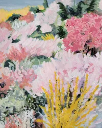 Jardim floral vibrante
