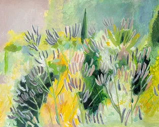 Flores vibrantes no jardim