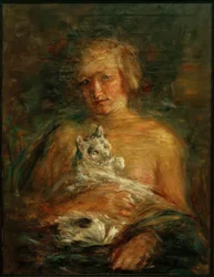 Menina com gato