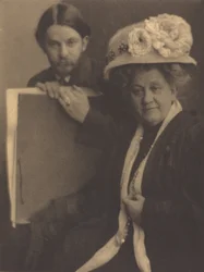 Alvin Langdon Coburn e sua mãe, c.1909.