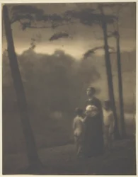 Noite—Mãe e Meninos