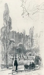 Nos jardins de Kensington - estágio um, c1920
