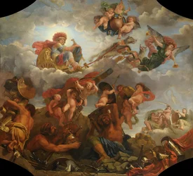 Marte em sua carruagem puxada por lobos, 1673