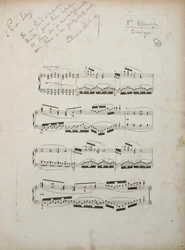 Página da primeira prova corrigida de "La damoiselle elue", c.1887-88