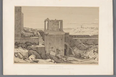 Gezicht op de Akropolis van Athene Acrópole de Atenas (título no objeto) Vistas dos locais mais famosos da Grécia antiga (...) (título da série)