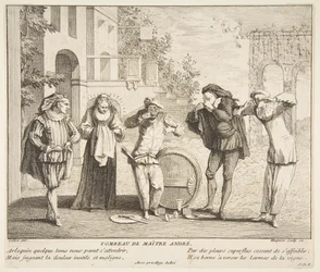 A Morte do Maitre André.n.d. Criadores: Claude Gillot, Jacques Gabriel Huquier.