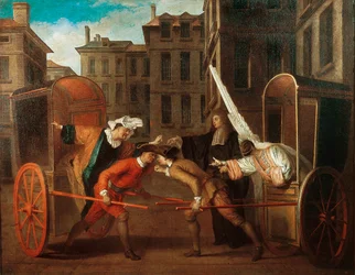 "As duas carruagens", c.1707 (óleo sobre tela)
