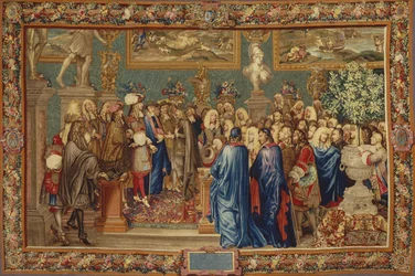 Uma audiência concedida por Luís XIV ao Conde de Fuentes... no Louvre, 24 de Março de 1662, ca. 1730.