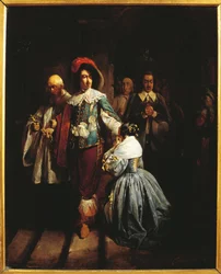Carlos I da Inglaterra (1600-1649) sendo levado à morte. (óleo sobre tela)