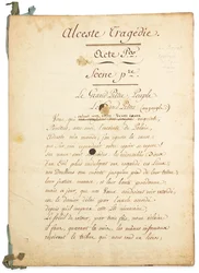 Manuscrito de "Alceste"