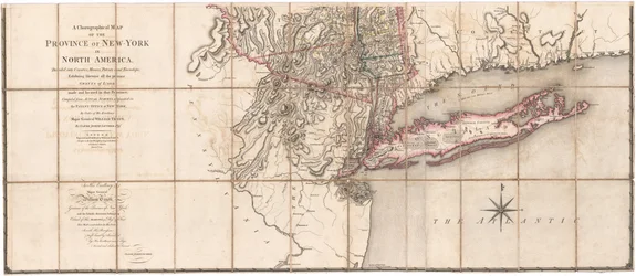 Mapa corográfico da província de Nova Iorque por Sauthier [Parte inferior do mapa]