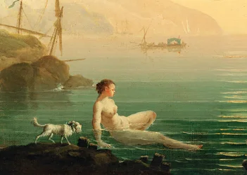 Raparigas a tomar banho à beira-mar ... (pintura sobre tela)