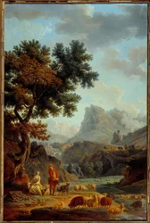 La bergere des Alpes Pintura de Joseph Vernet