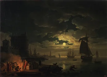 O porto de Palermo ao luar, 1769