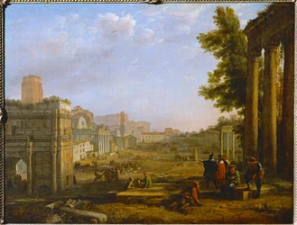 Vue du Campo Vacino - Vista do Campo Vacino, Roma 1636 ...