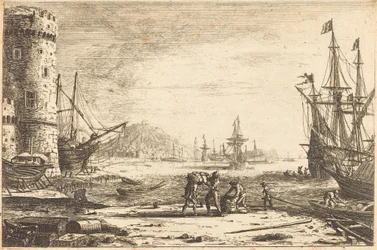 Porto com uma grande torre (tour Le Port de mer à la grosse)