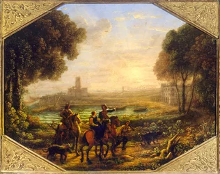 Paisagem com o porto de Santa Marinella