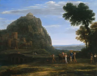 Vista de Delphi com uma procissão